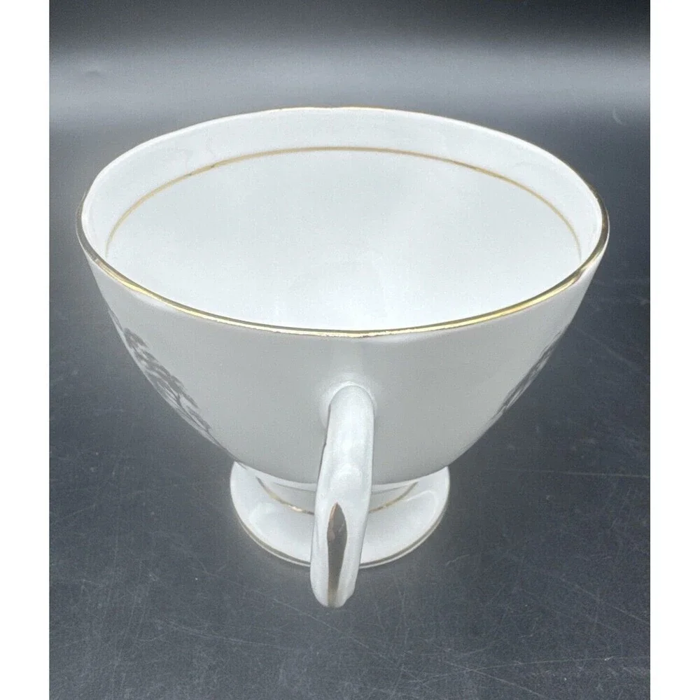 Tuscan BLACK & WHITE Countryside Fine Bone China‎ Tea Cup & Saucer England